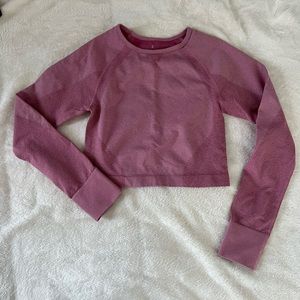 Pink long sleeve workout shirt